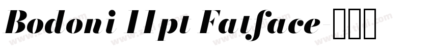Bodoni 11pt Fatface字体转换